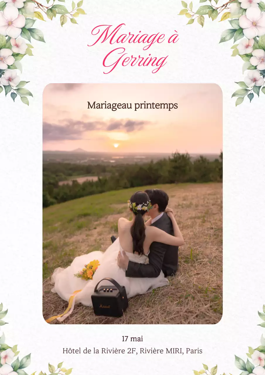 Invitation de mariage élégante et blanche