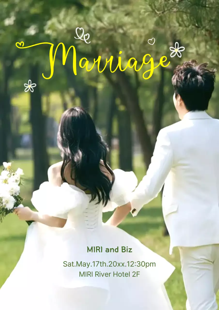 Convite de casamento elegante verde