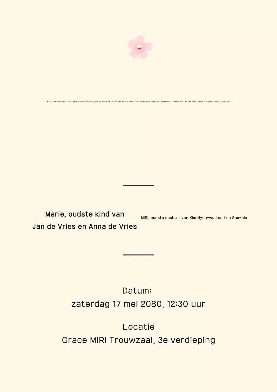 Groene elegante huwelijksuitnodiging