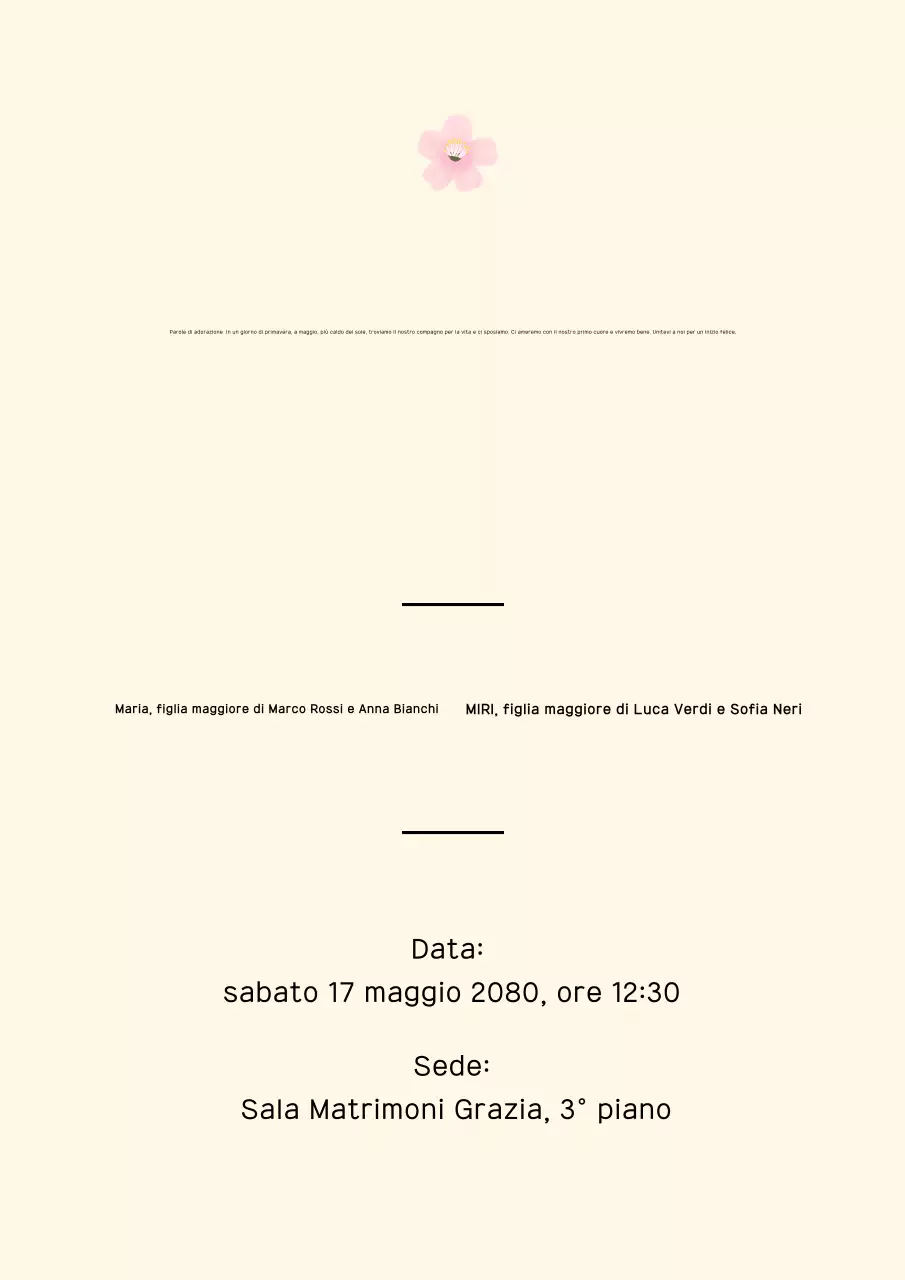 Invito di nozze elegante verde