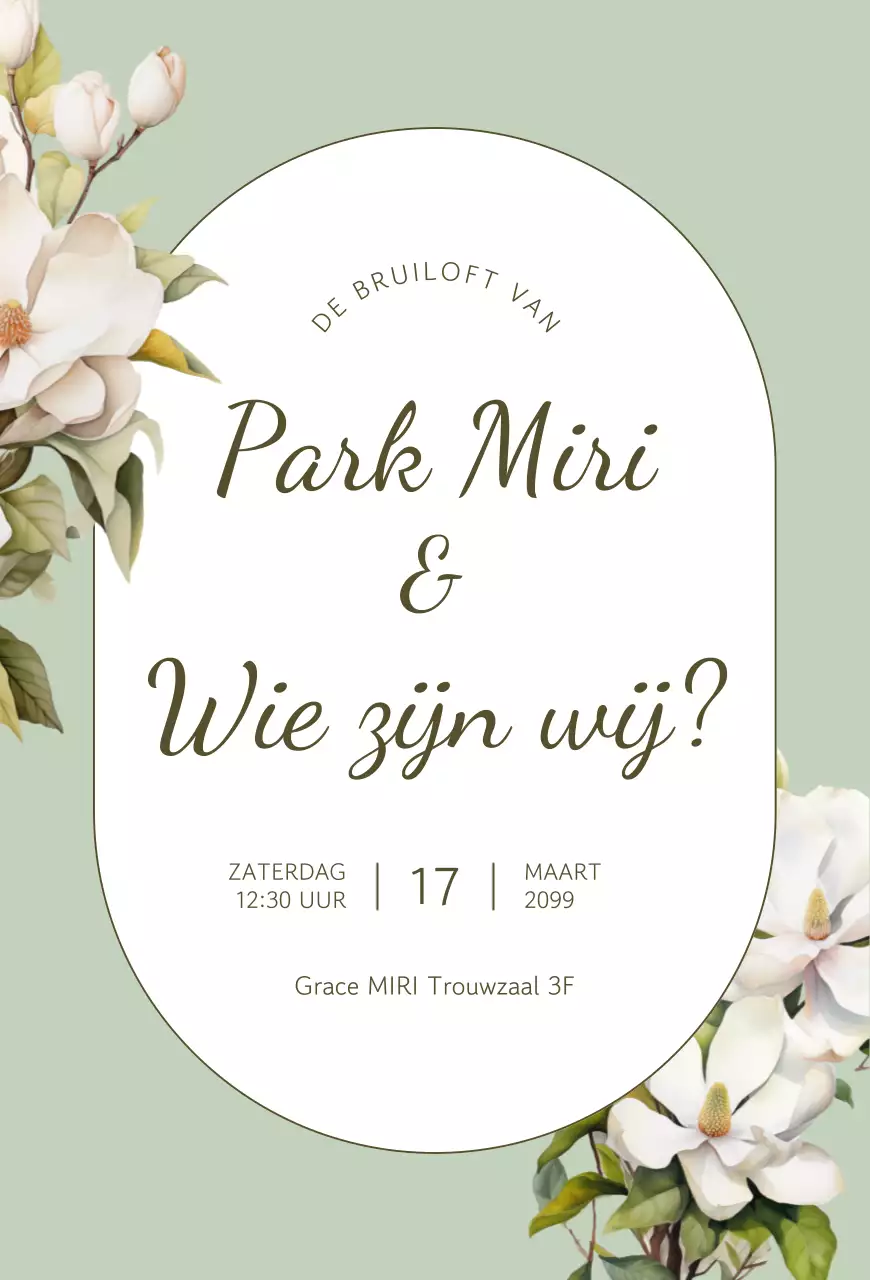 Elegante munthuwelijksuitnodiging