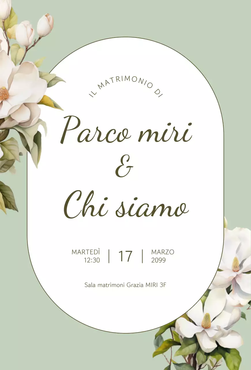 Invito di nozze elegante alla menta