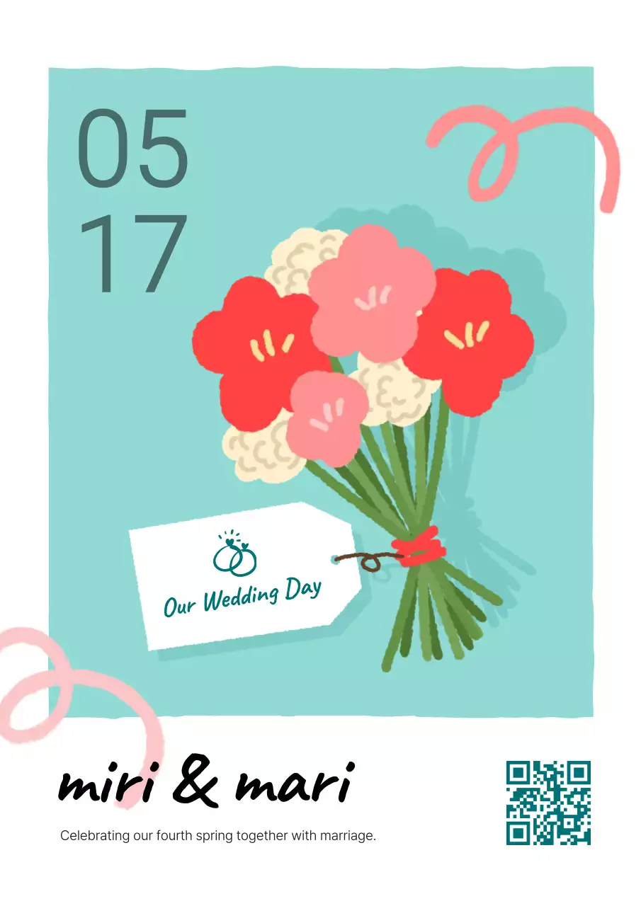 Convite de casamento Mint Baby Sweet