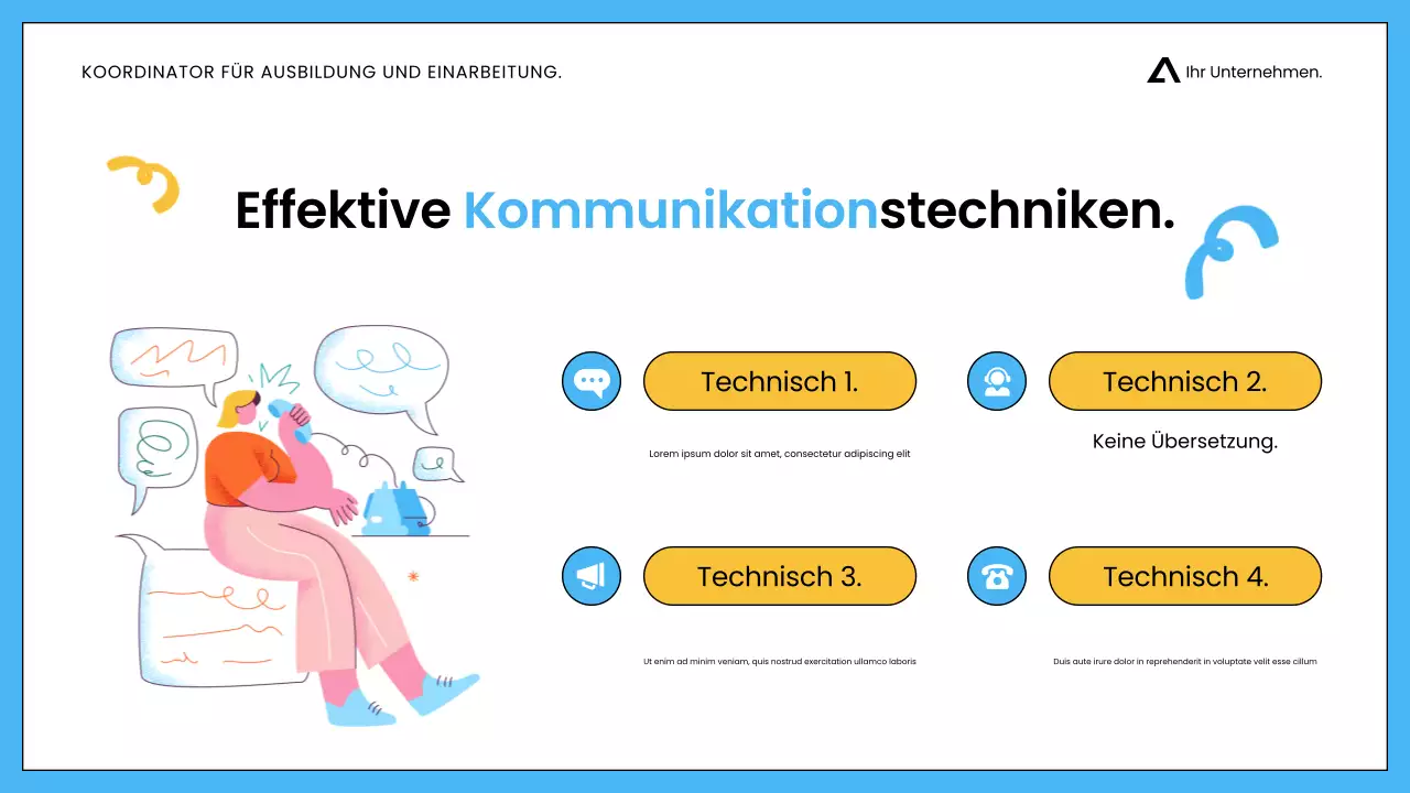 Weiß-blaues minimalistisches Verkaufstraining für Mitarbeiter Präsentation