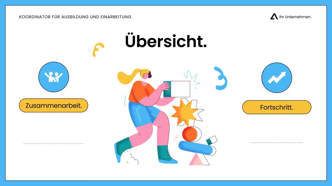 Weiß-blaues minimalistisches Verkaufstraining für Mitarbeiter Präsentation
