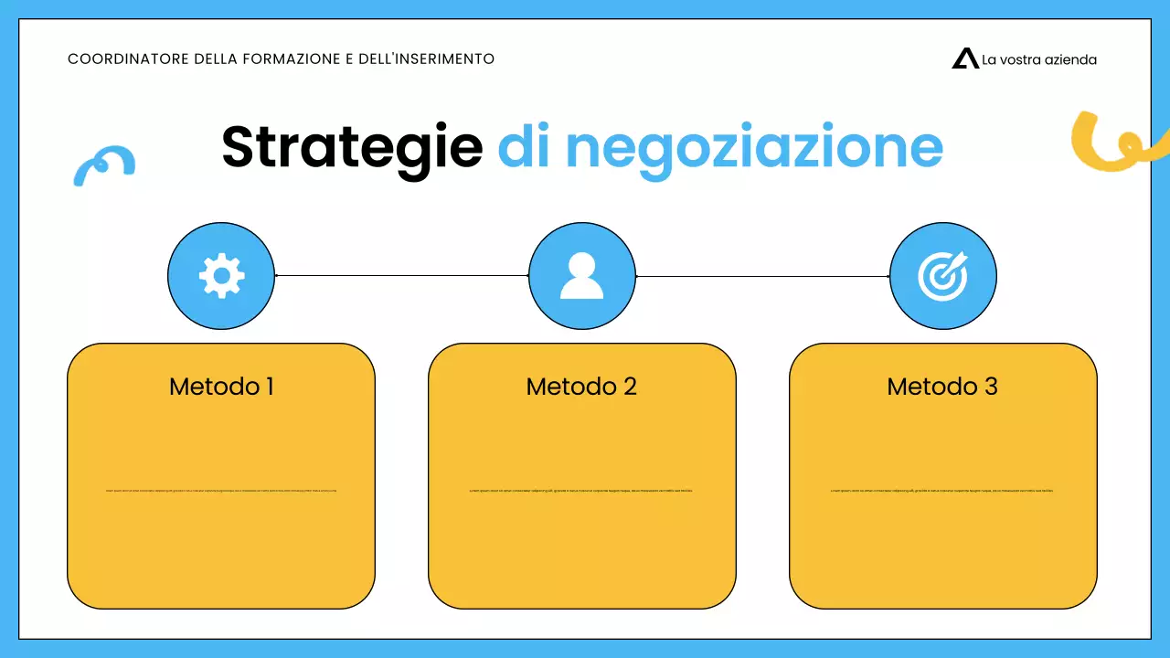 Presentazione della formazione minimalista sulle vendite per i dipendenti in bianco e blu