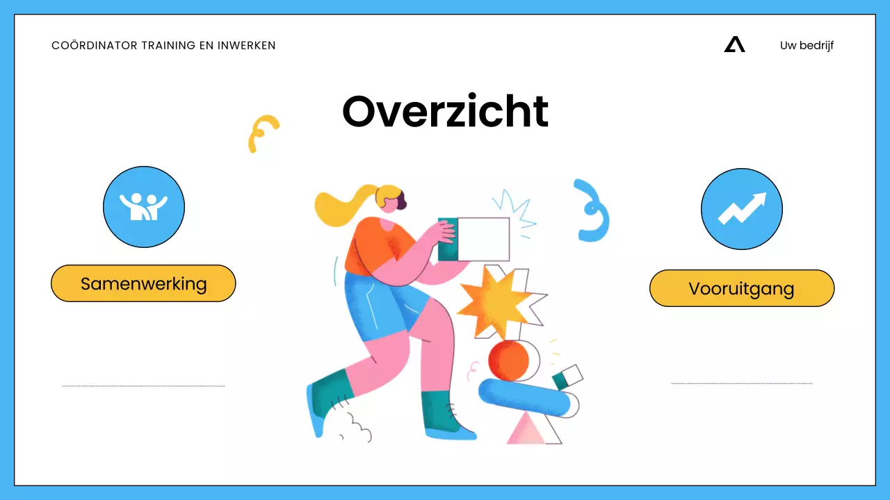 Witte Blauwe Minimalistische Verkoopstraining voor Medewerkers Presentatie