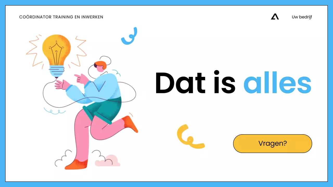 Witte Blauwe Minimalistische Verkoopstraining voor Medewerkers Presentatie