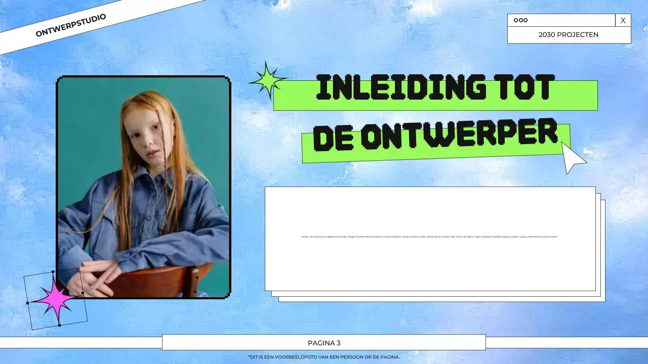 Presentatie van het portfolio van Blue and Green Graphic Design