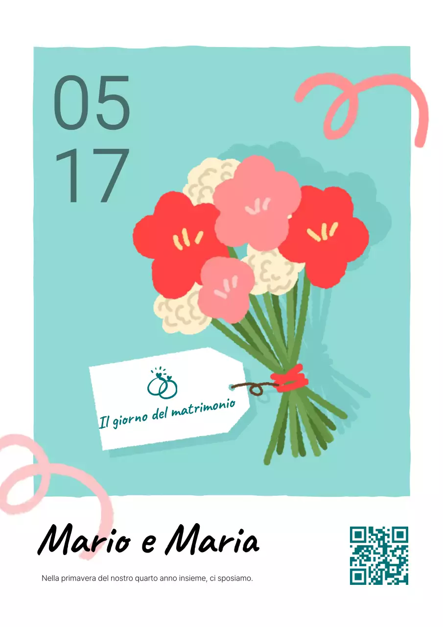 Invito a nozze dolce Mint Baby