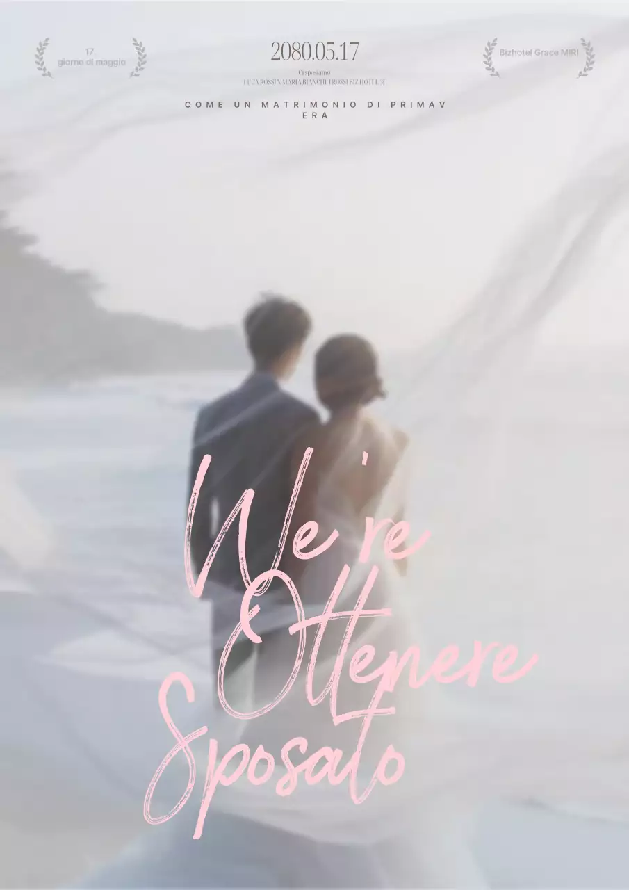 Invito di nozze elegante viola