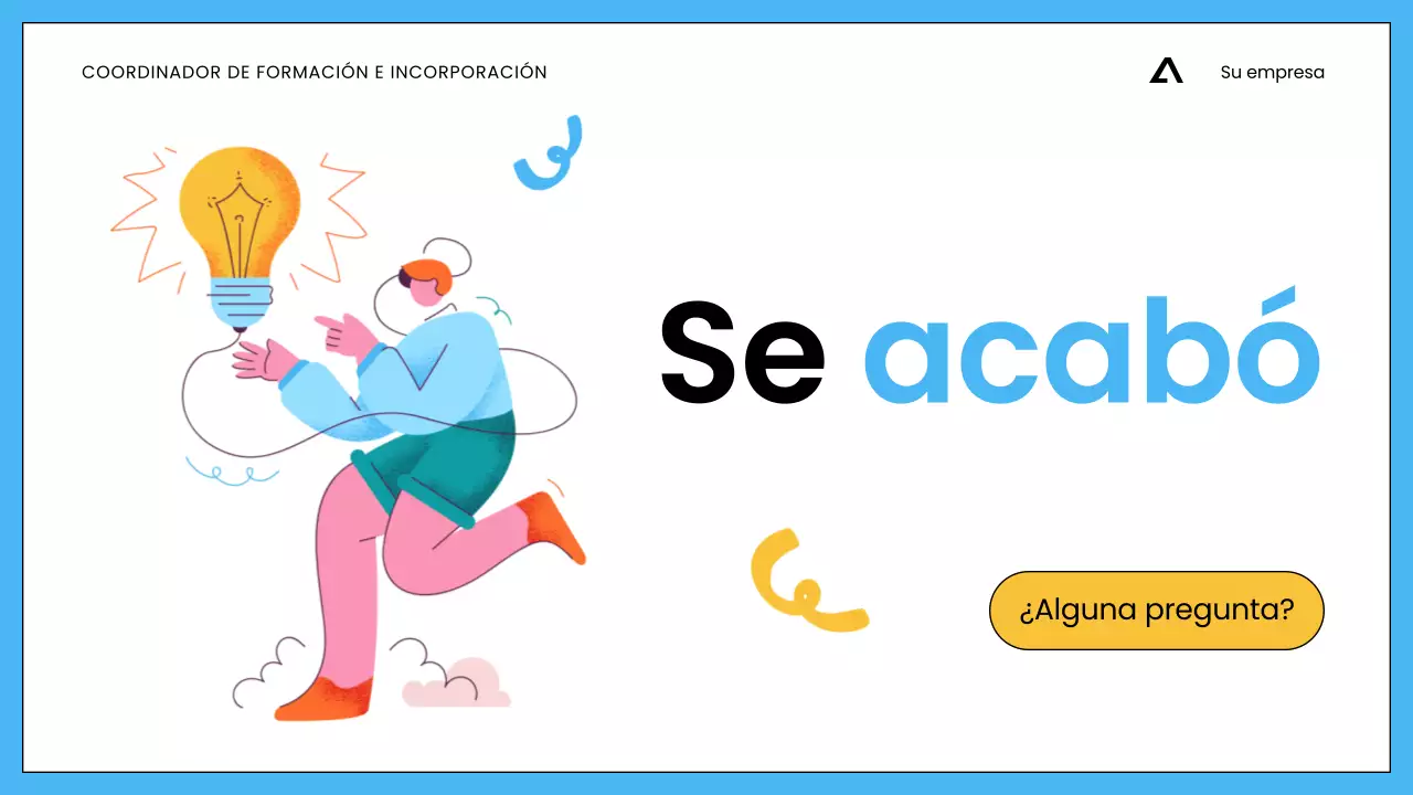 Presentación minimalista de capacitación en ventas para empleados en blanco y azul