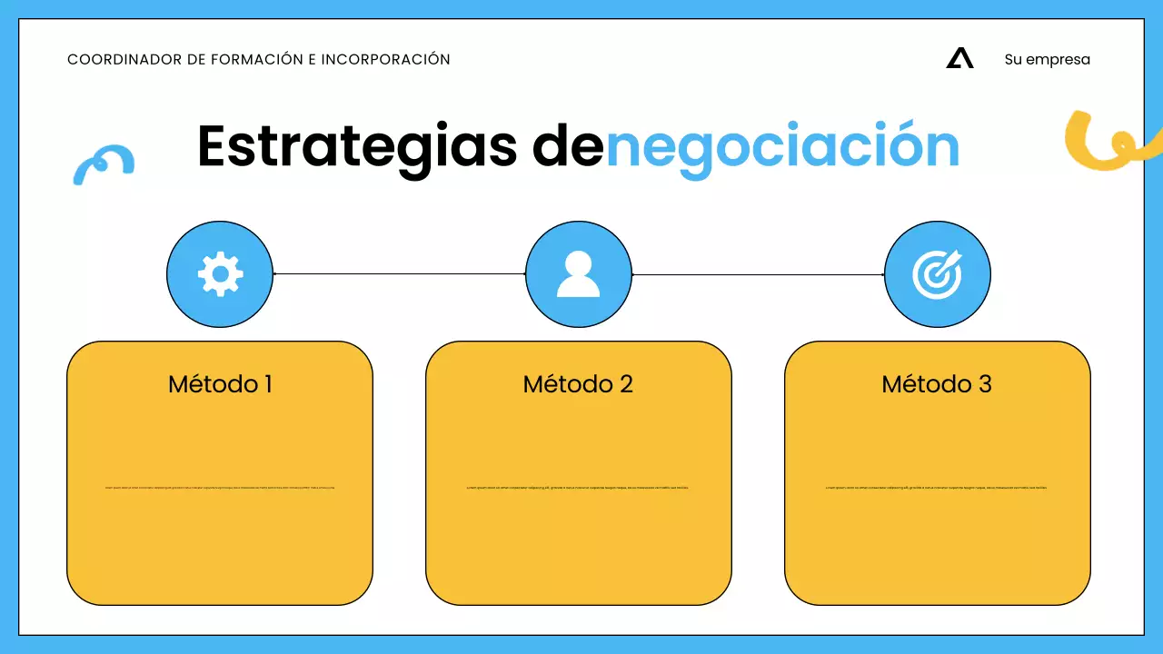 Presentación minimalista de capacitación en ventas para empleados en blanco y azul