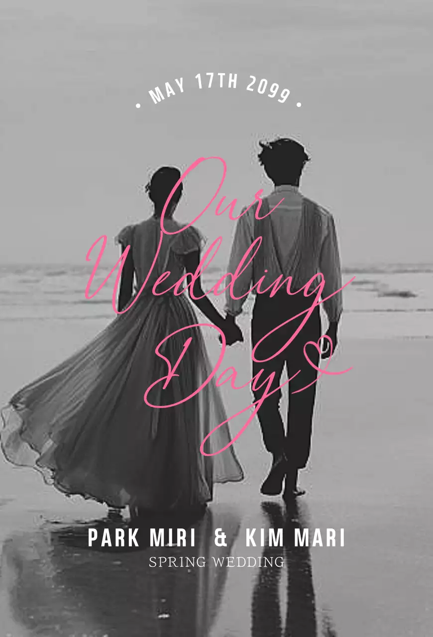 Convite de casamento elegante em preto e branco