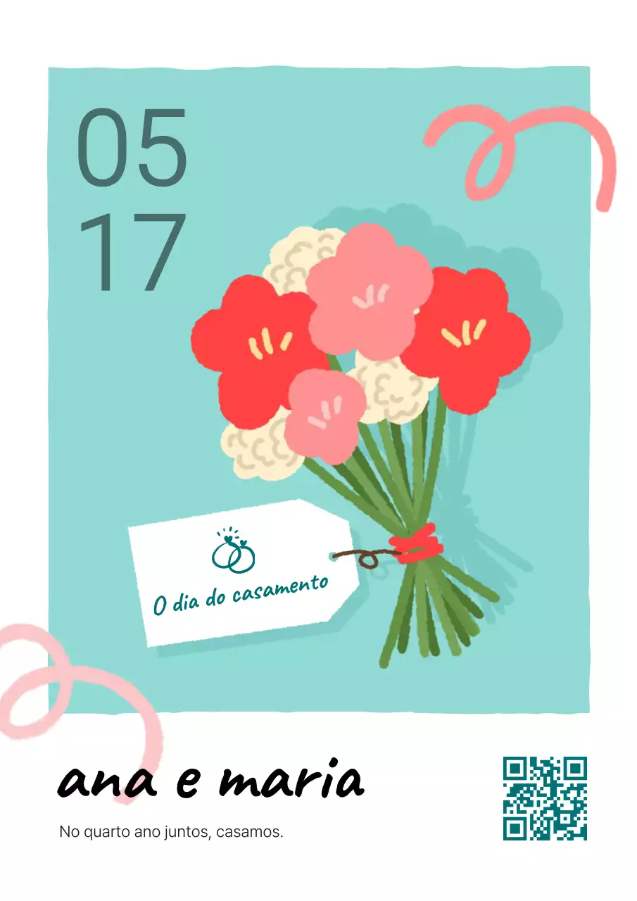Convite de casamento Mint Baby Sweet