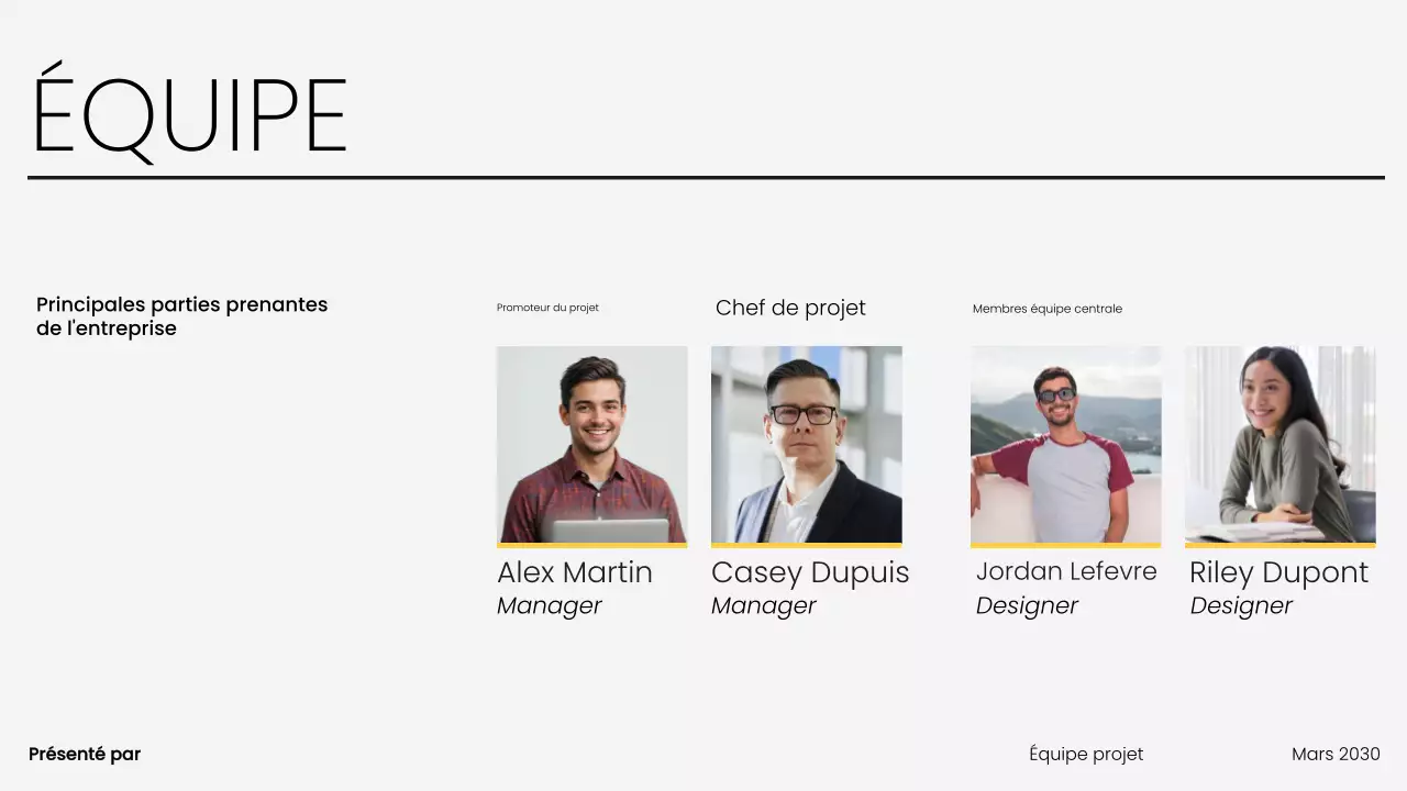 Présentation de l'équipe Black Modern