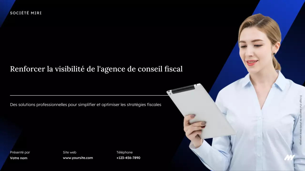 promotion d'agence de conseil fiscal moderne noire