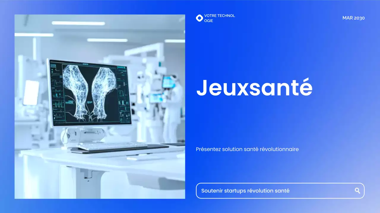 Introduction aux startups technologiques de santé modernes à dégradé bleu