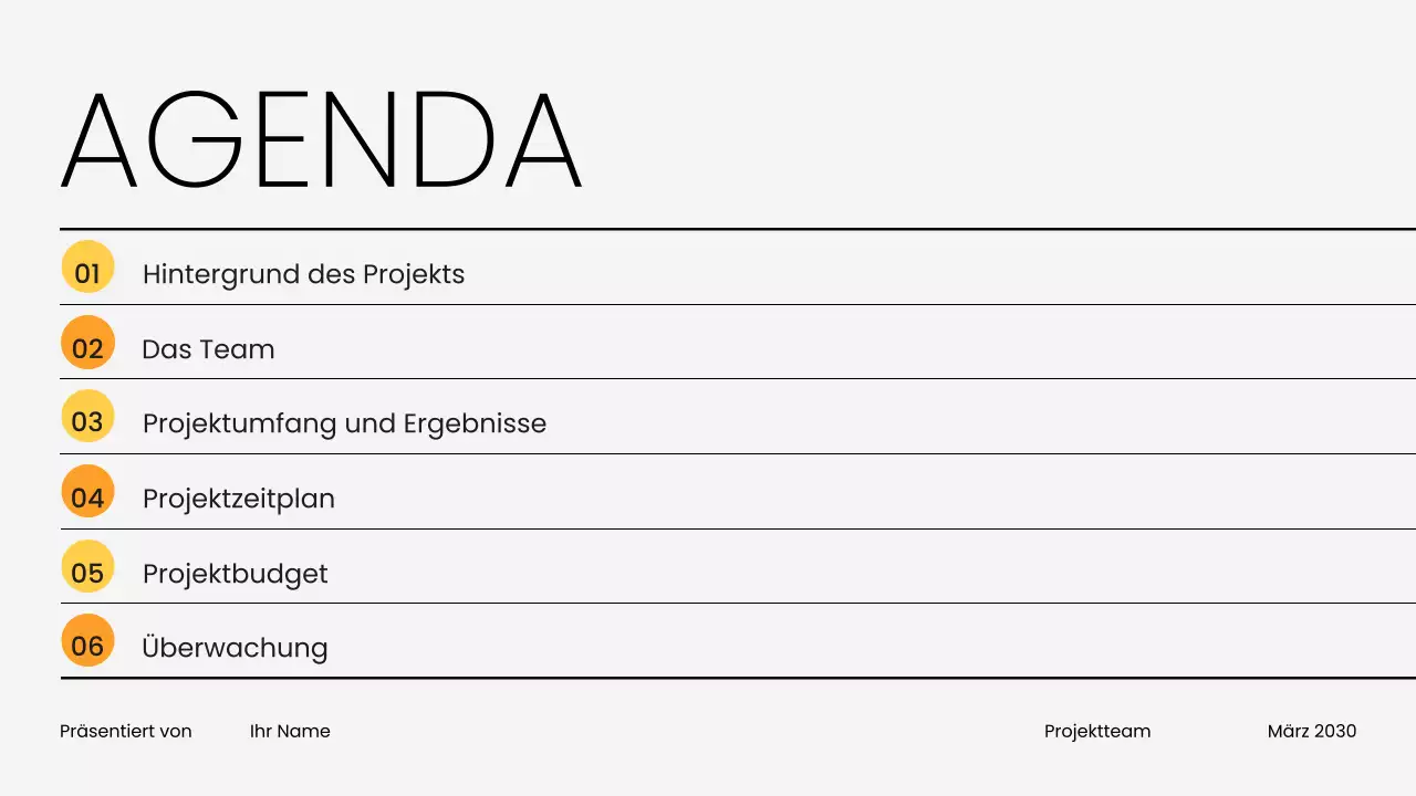 Schwarzes modernes Team Präsentation