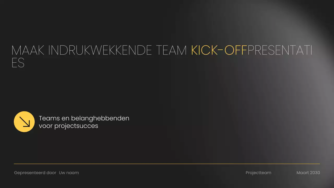 Zwarte Moderne Teampresentatie