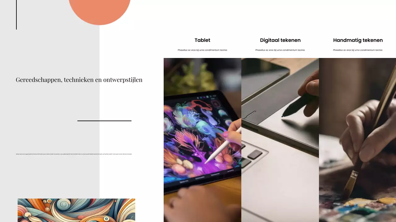 Presentatie van een modern grafisch ontwerpportfolio