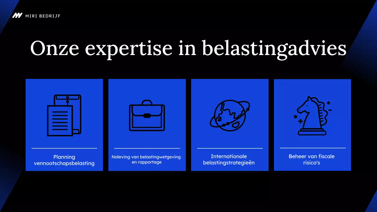 zwarte moderne belastingadviesbureau promotie