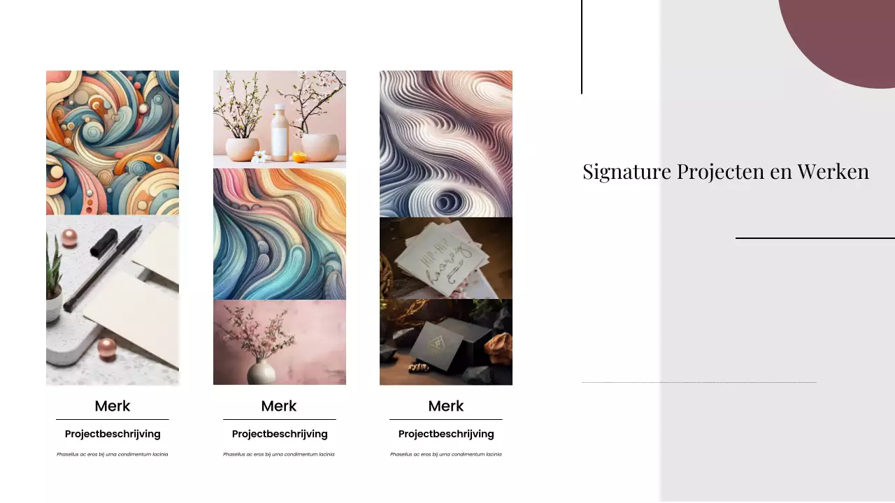 Presentatie van een modern grafisch ontwerpportfolio