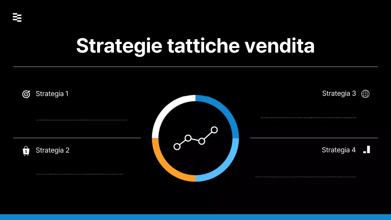 presentazione strategia di vendita moderna nera