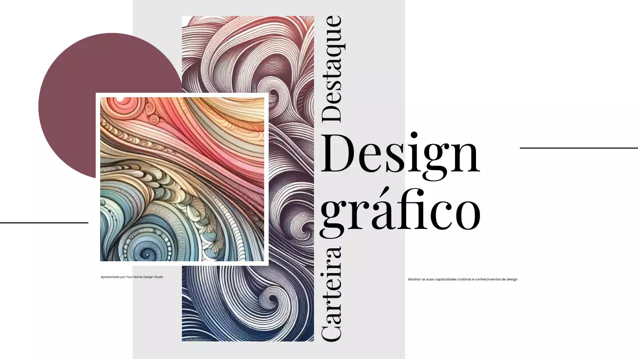 Apresentação de Portfólio de Design Gráfico Moderno