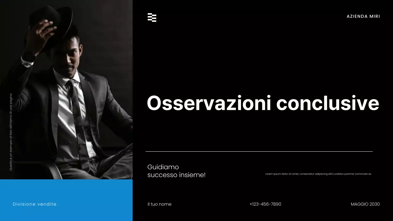presentazione strategia di vendita moderna nera