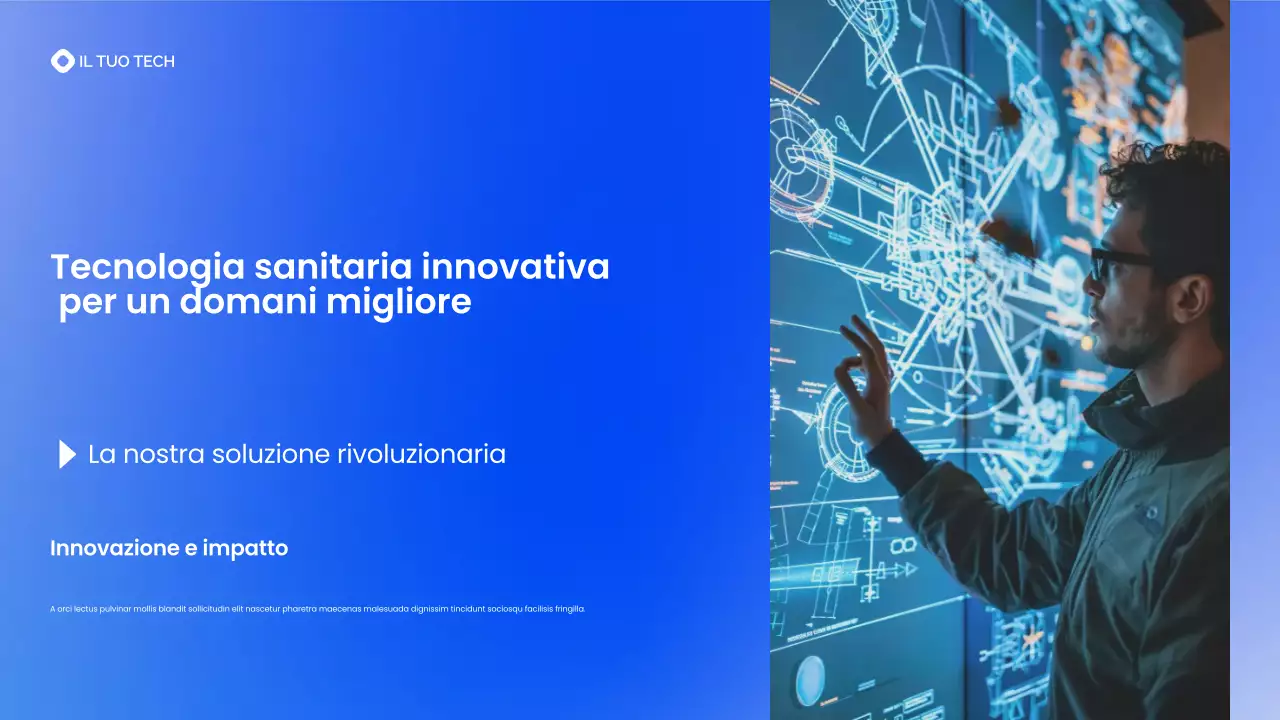 Introduzione alle startup di tecnologia sanitaria moderna Blue Gradient