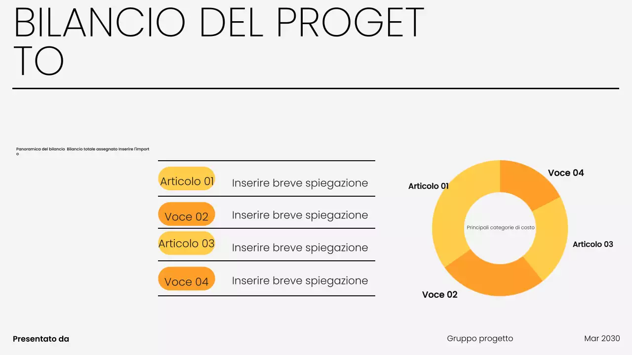 Presentazione del team moderno nero