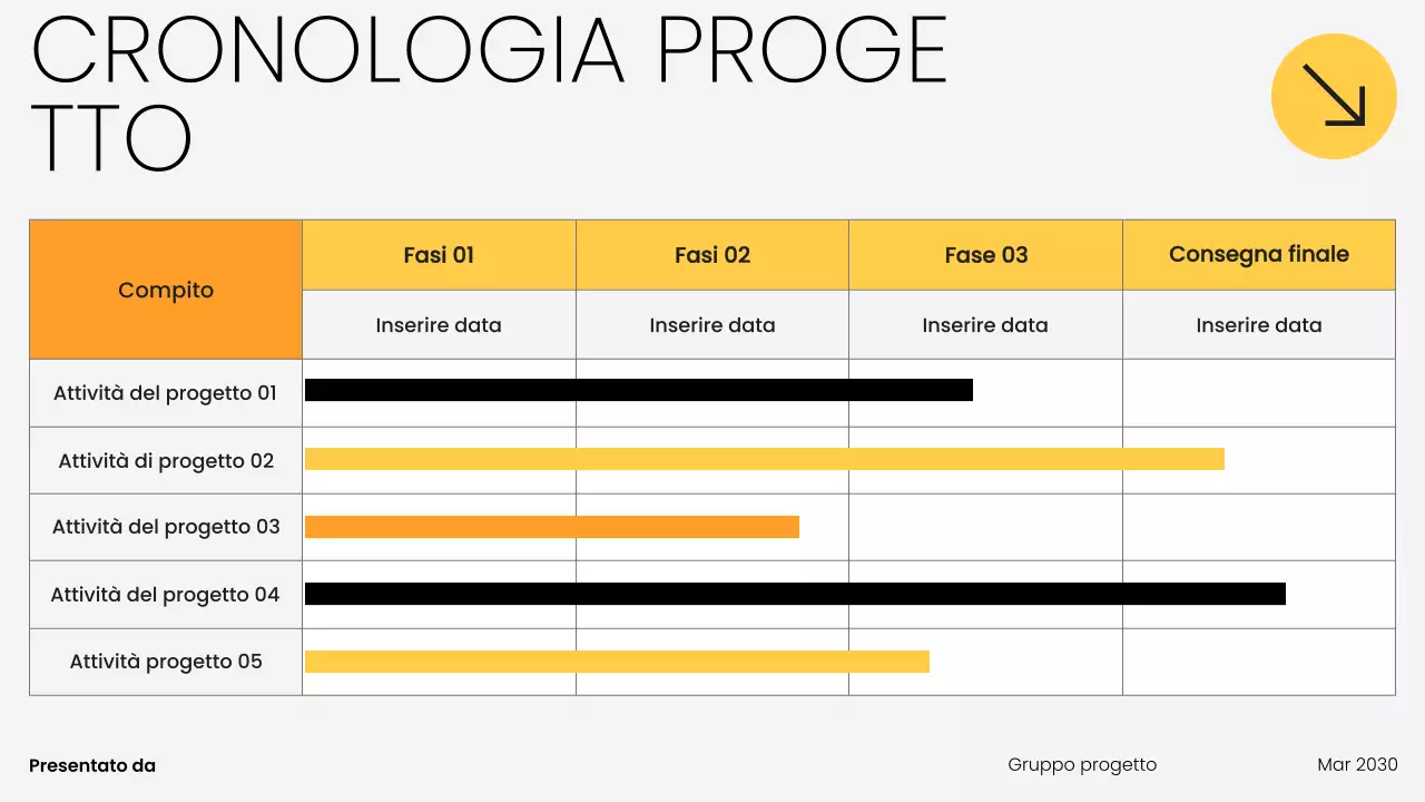 Presentazione del team moderno nero