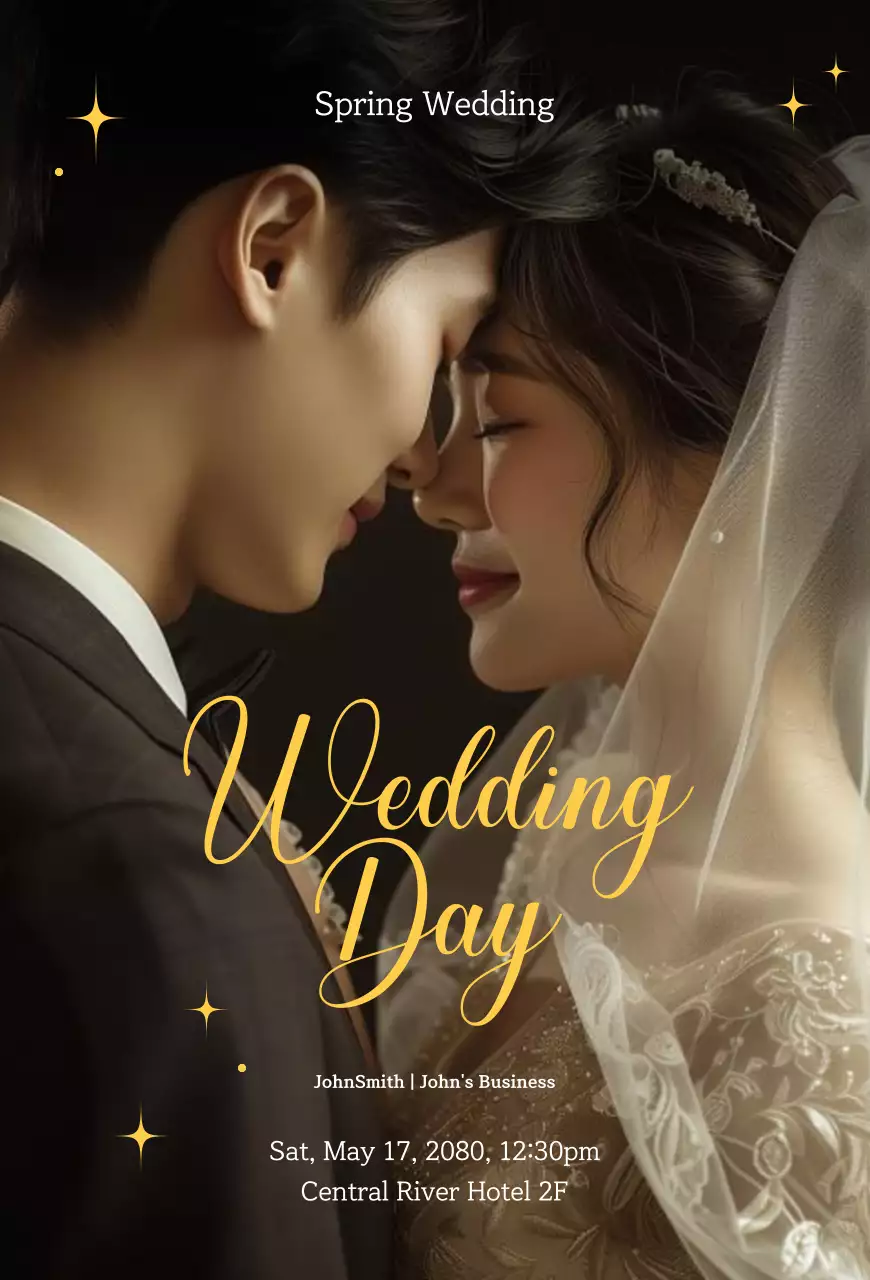 Convite de casamento elegante em preto e branco