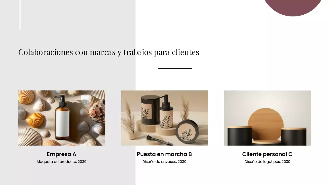 Presentación de portafolio de diseño gráfico moderno