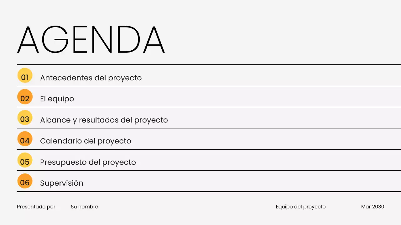 Presentación del equipo moderno negro