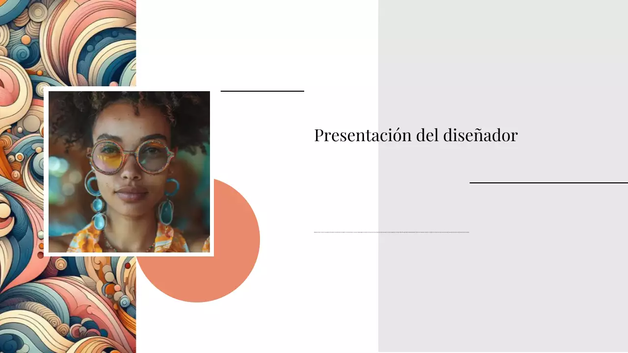 Presentación de portafolio de diseño gráfico moderno