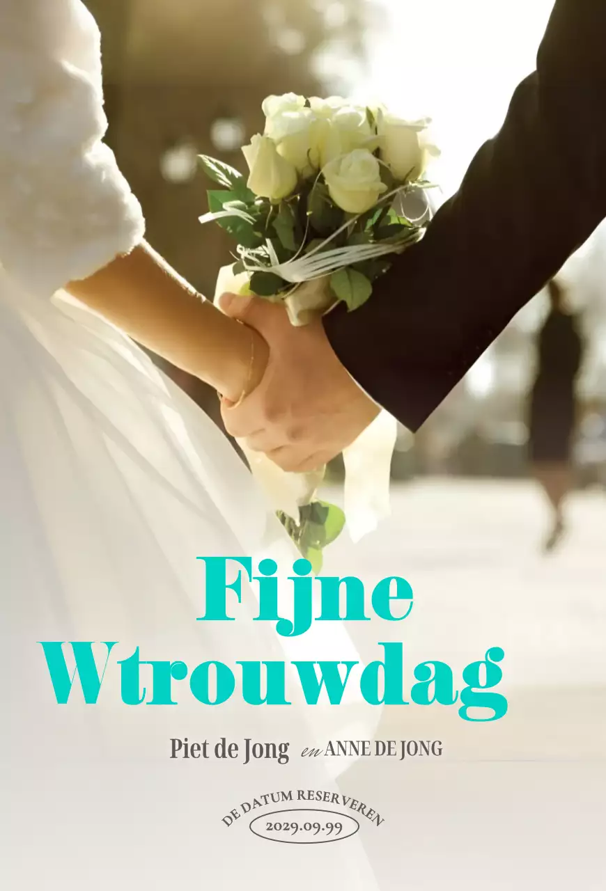 Elegante munthuwelijksuitnodiging