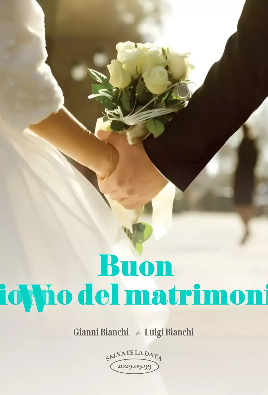 Invito di nozze elegante alla menta