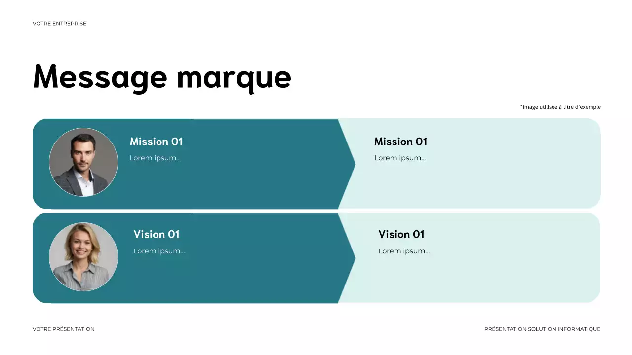 présentation informatique moderne bleue