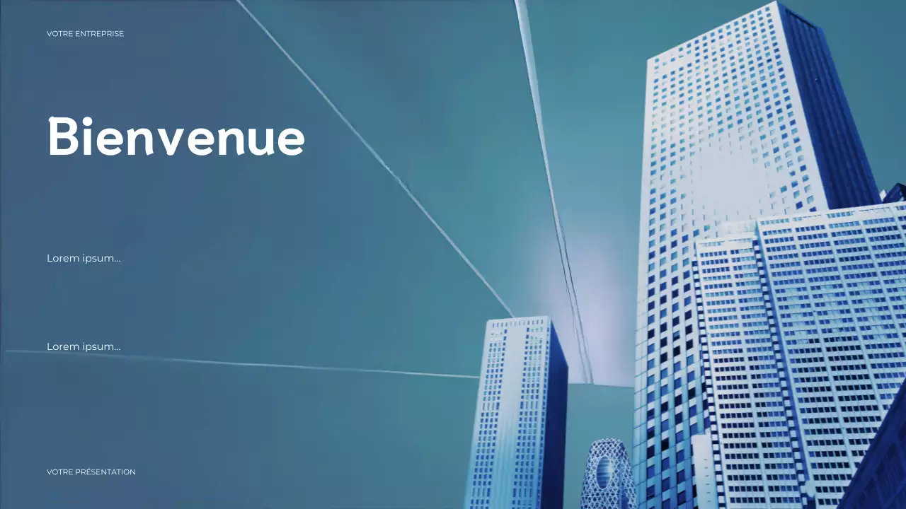 présentation informatique moderne bleue