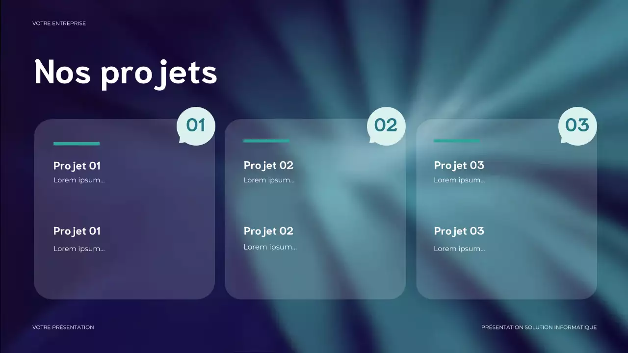 présentation informatique moderne bleue