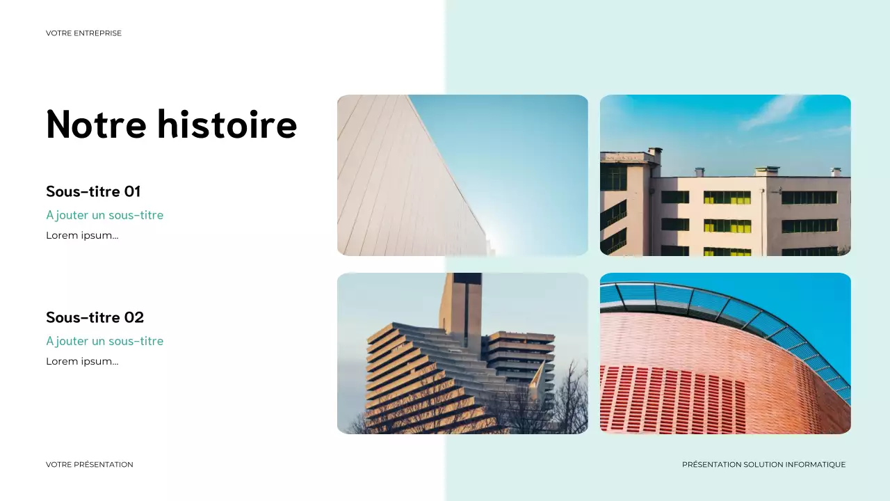 présentation informatique moderne bleue