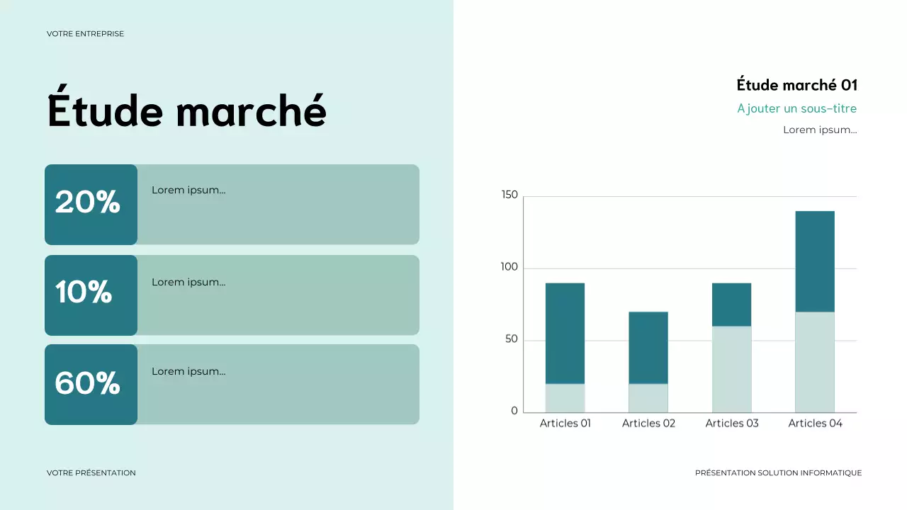présentation informatique moderne bleue