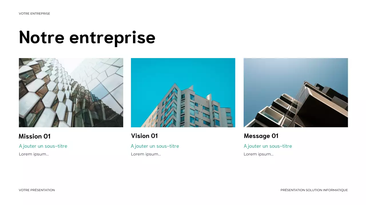 présentation informatique moderne bleue