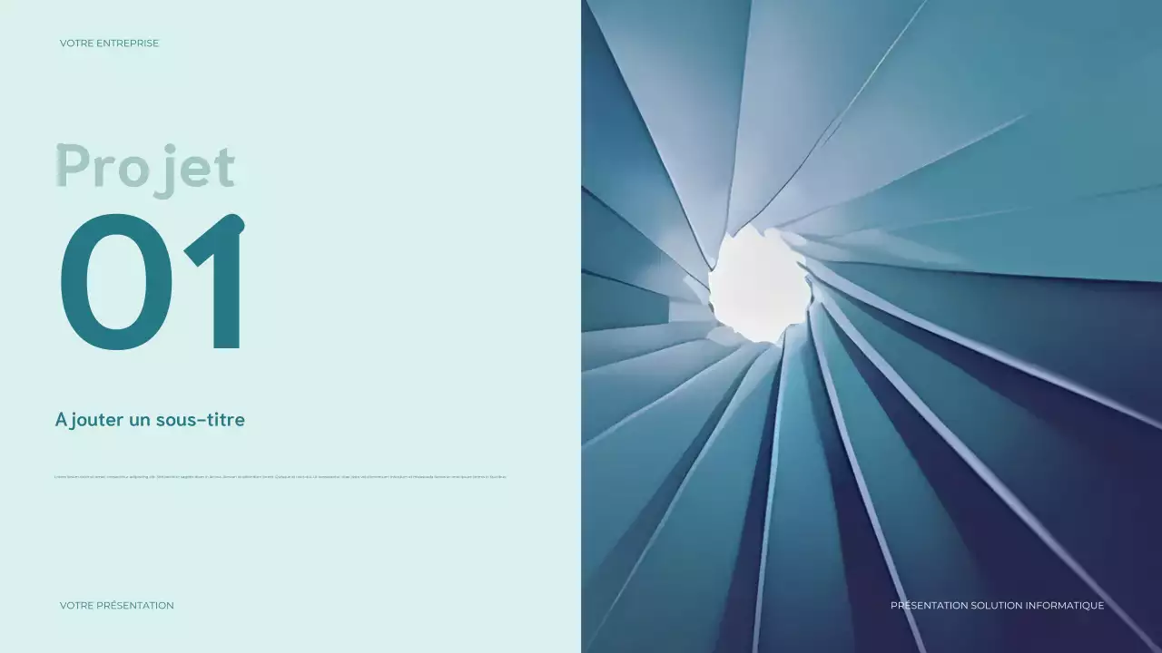 présentation informatique moderne bleue