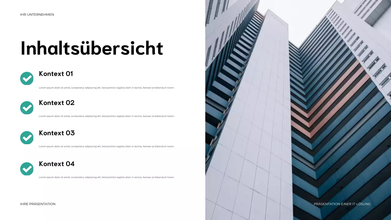 blaue moderne IT-Präsentation