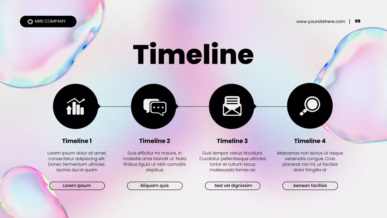 Rainbow Holographic Abstract Content Marketing Promotion Presentation