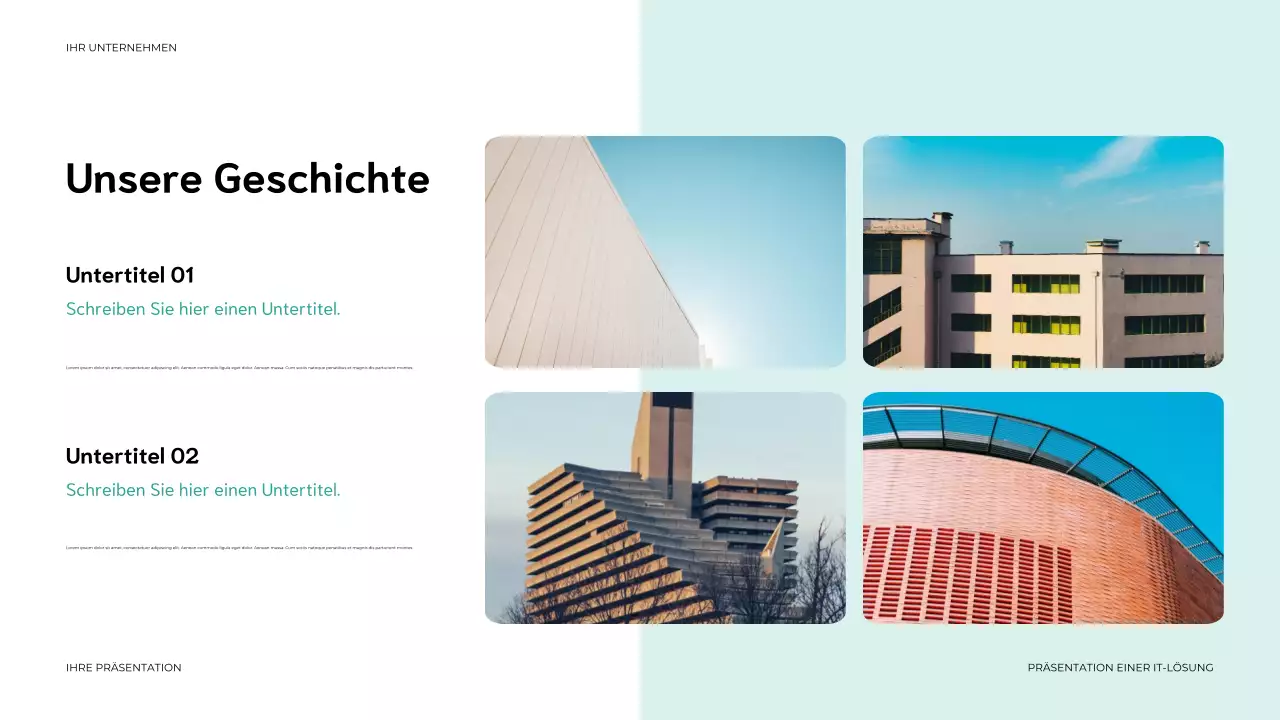 blaue moderne IT-Präsentation