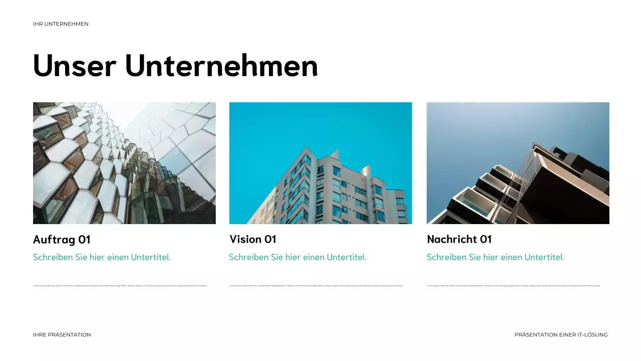 blaue moderne IT-Präsentation